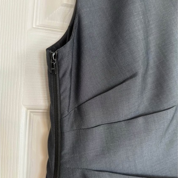 Lida Baday Gathered Black Taffeta Silk Blend Sleeveless Radzimir Dress sz 2 - Picture 4 of 6